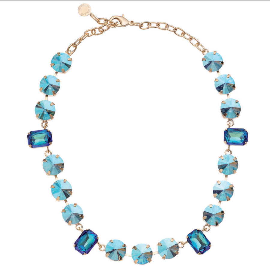 Collana Donna Ottaviani Bronzo Tennis Zirconi Azzurri Quadrati Grandi 500955C